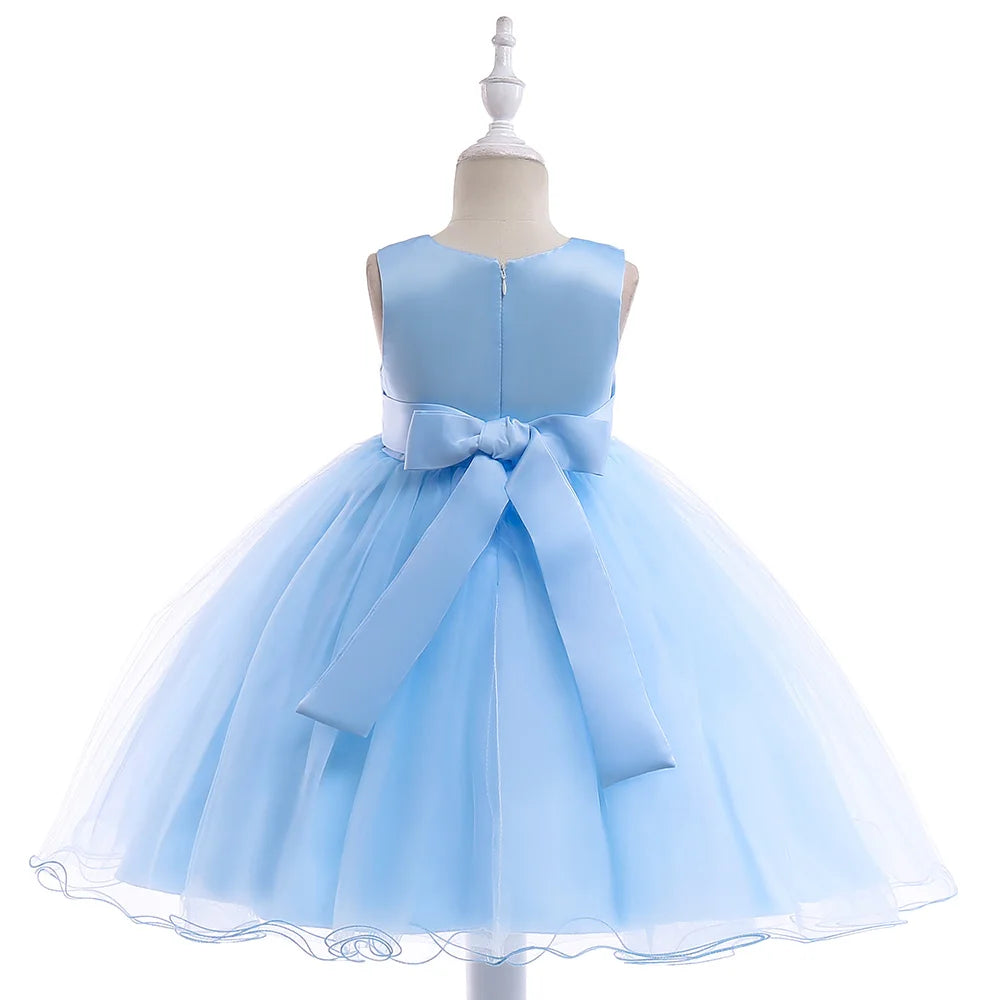 Girls' Elegant Flower Girl Dress – Applique, Party