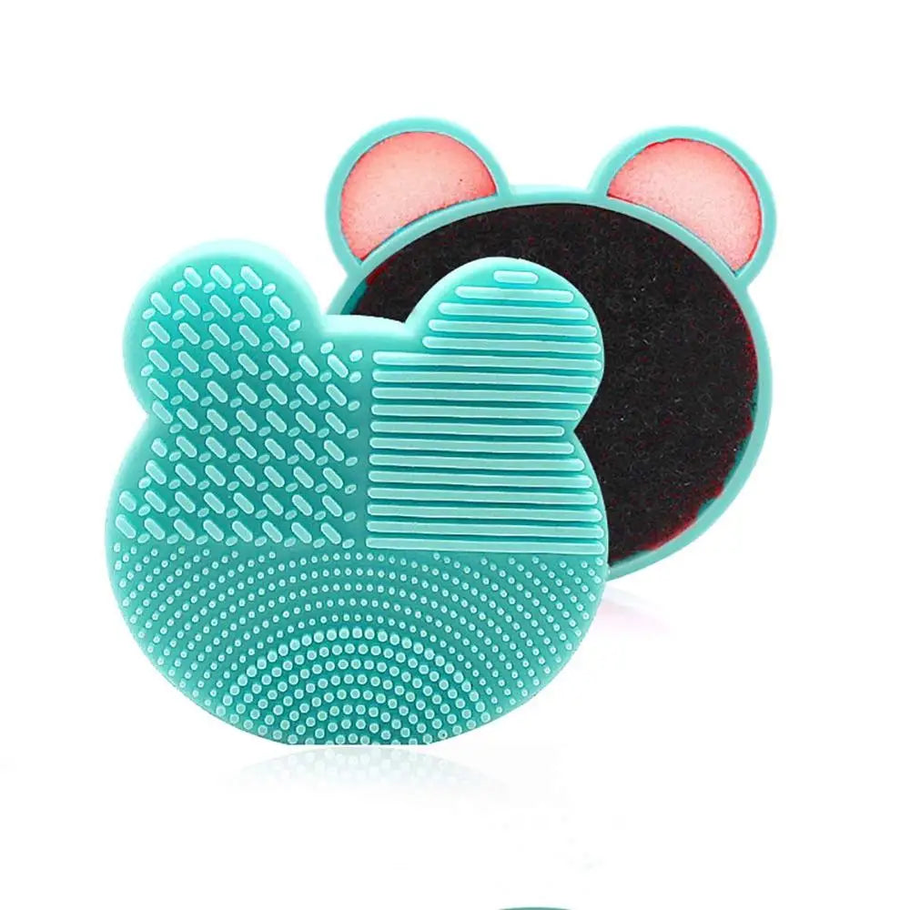 Silicone Makeup Brush Cleaning Pad with Sponge
