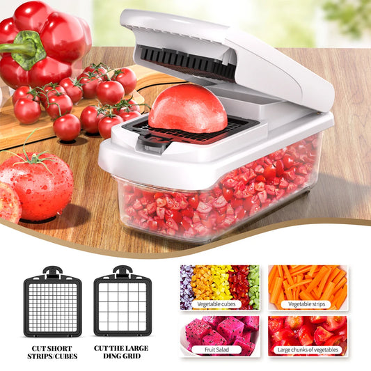 15-in-1 multifunctional food chopper with interchangeable blades for fast meal prep