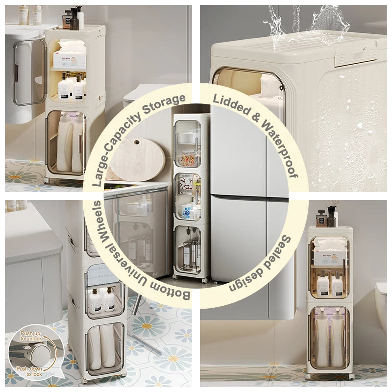 Foldable Transparent Storage Cabinet