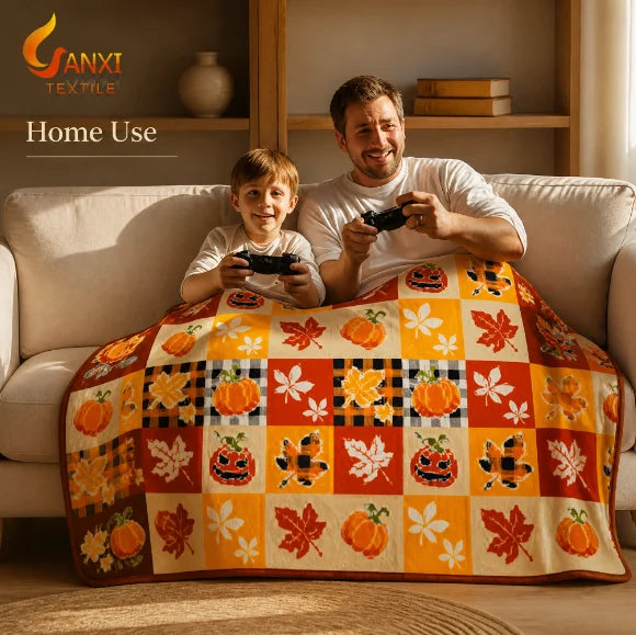 Glow-in-the-Dark Fleece Throw Blanket
