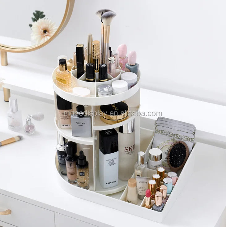 360-Degree Rotating Acrylic Makeup Organizer