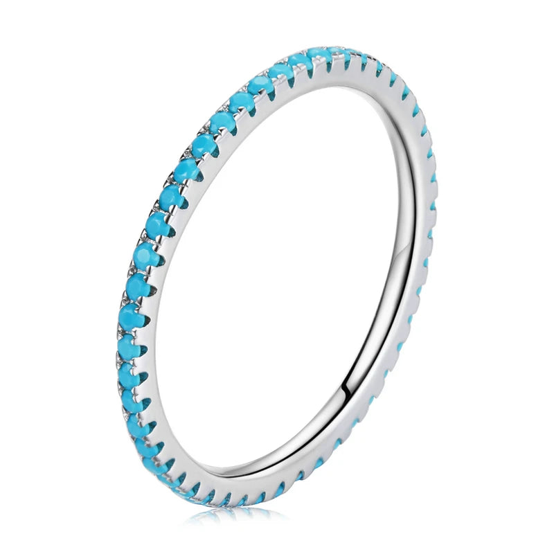 BAMOER 925 Sterling Silver Simulated Diamond Ring