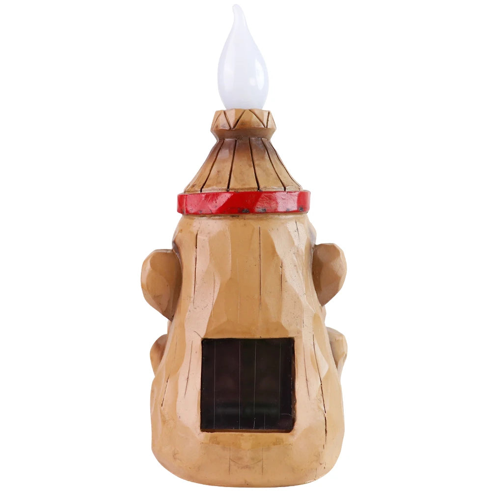 Solar Tiki Head Garden Light