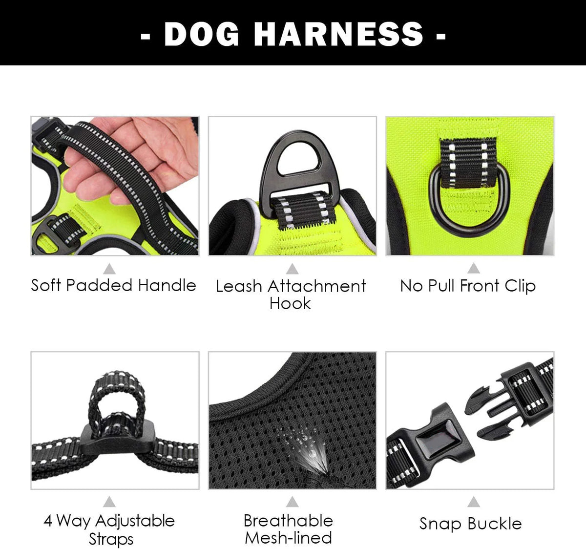 Easy-Walk Reflective Padded Dog Harness