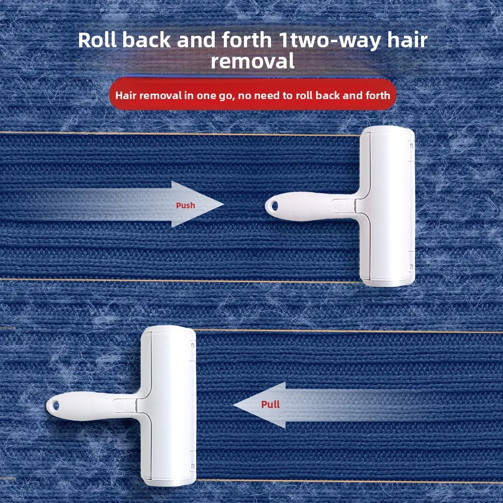 Reusable pet hair remover roller