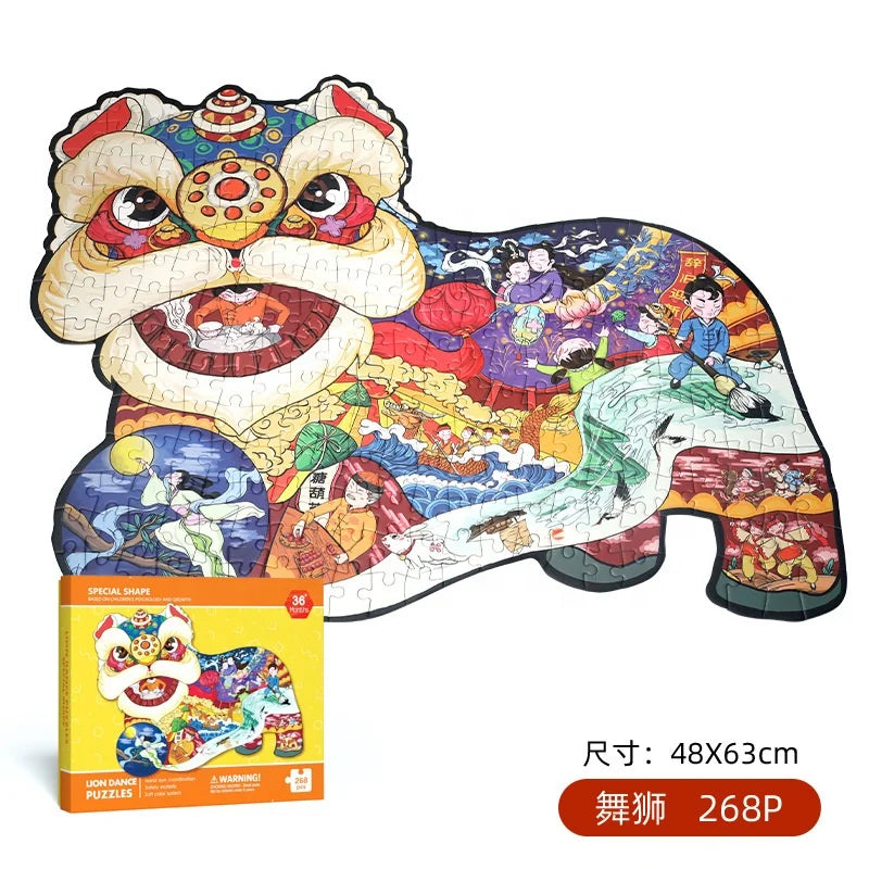Chinesisches Tier-Puzzle für Kinder – Pädagogisches Denkspiel