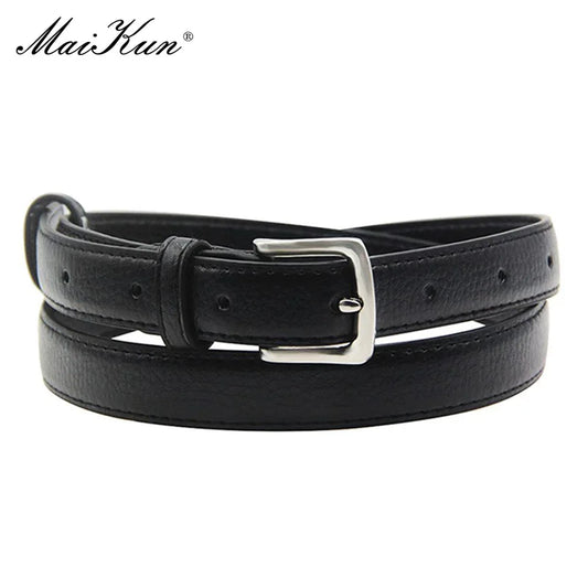 Skinny Faux Leather Belt