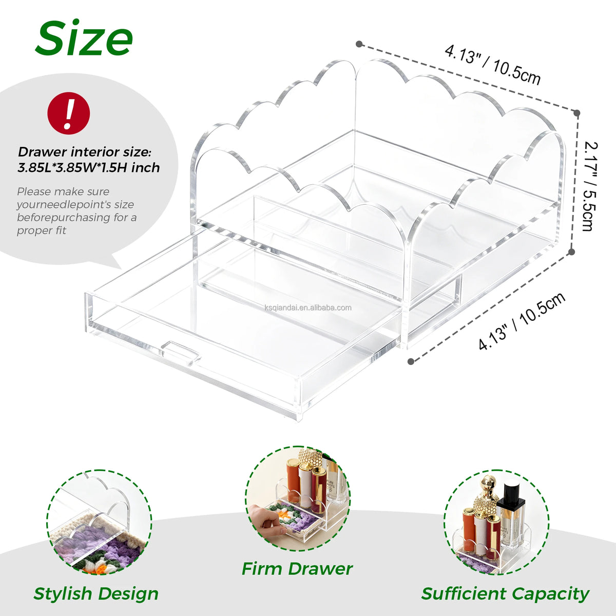 Cloud-Edge Acryl-Schubladen-Organizer