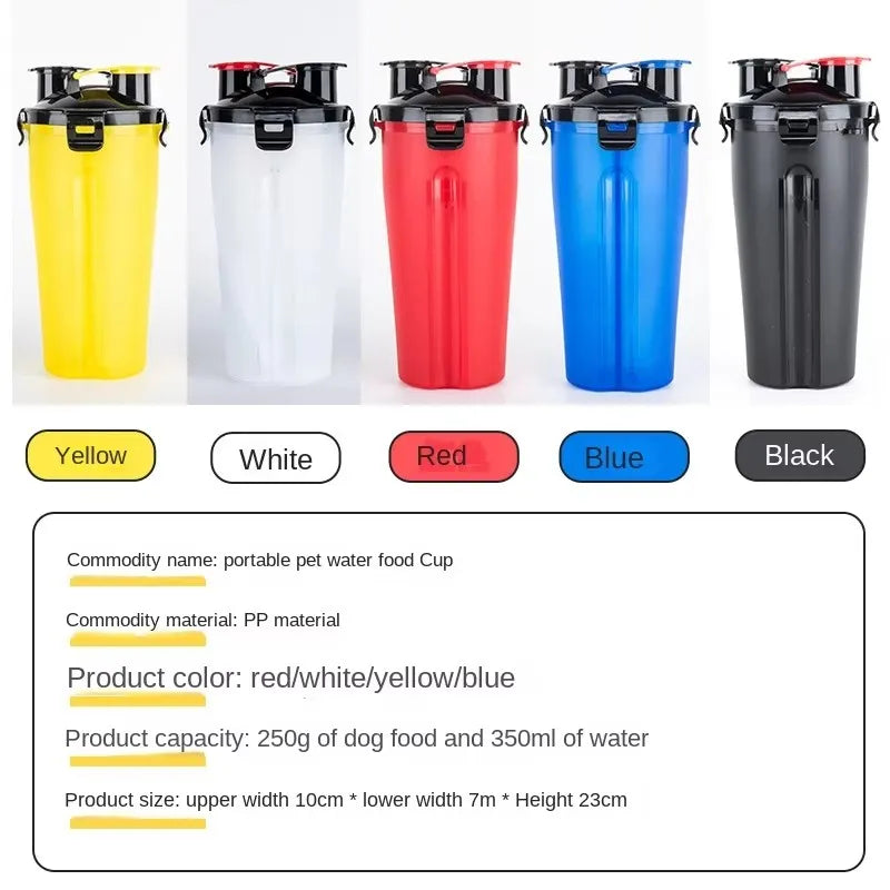 2-in-1 Silikon-Anti-Schling-Napf & Wasserflasche