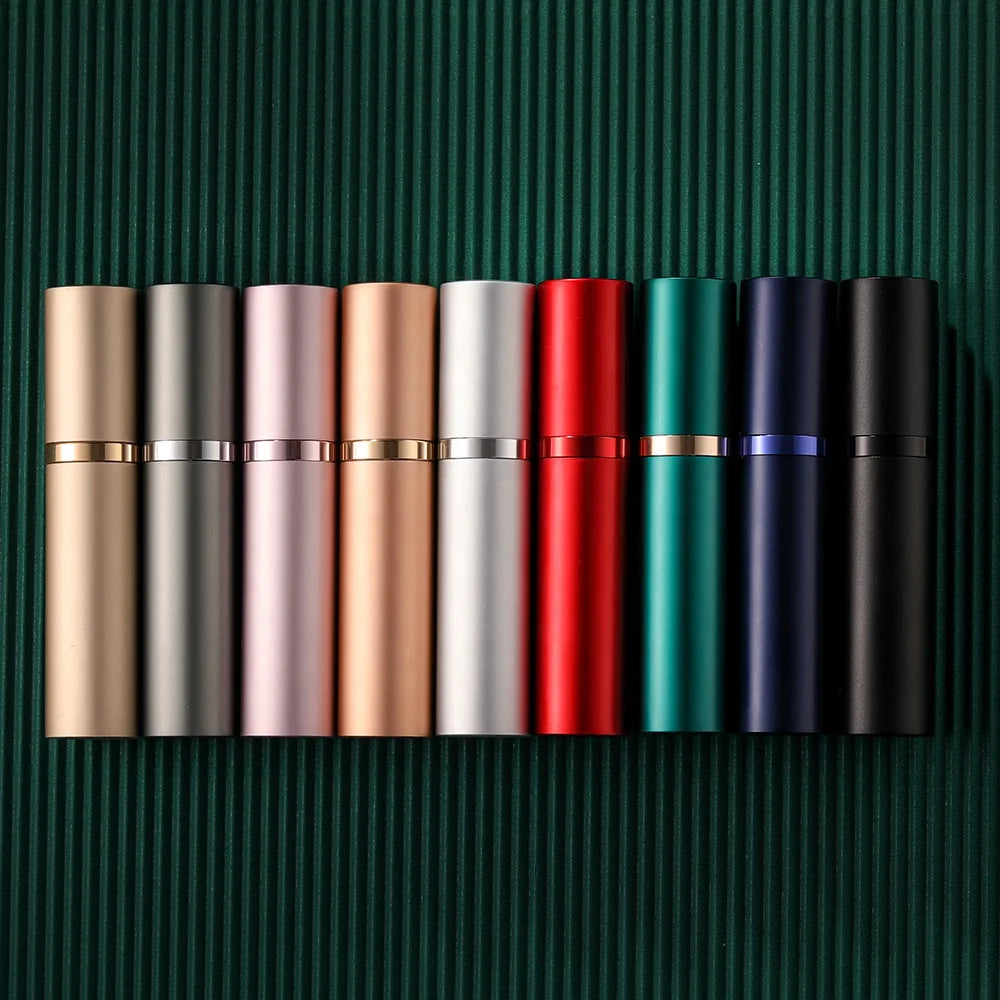 Refillable travel perfume atomizer bottle - pocket-size 5ml aluminum spray