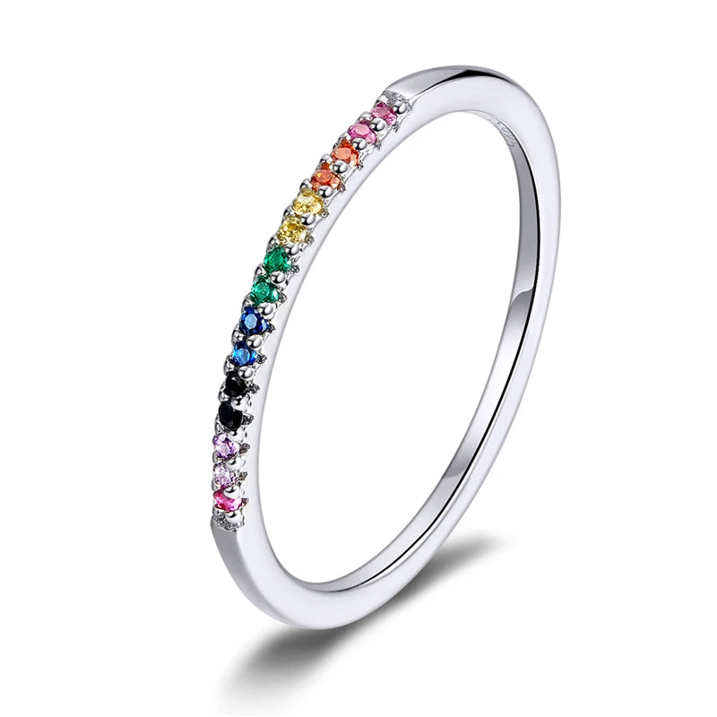 BAMOER 925 Sterling Silver Simulated Diamond Ring
