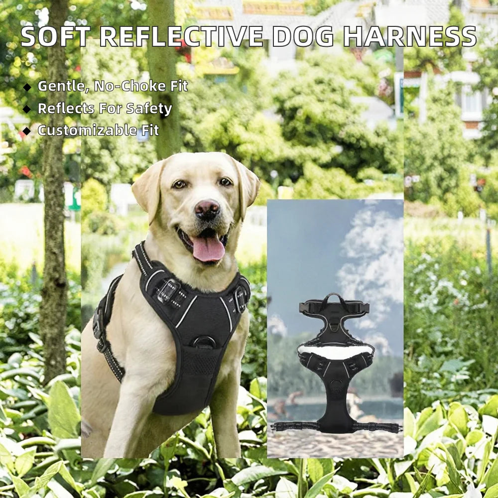 Reflective No-Choke Padded Dog Harness