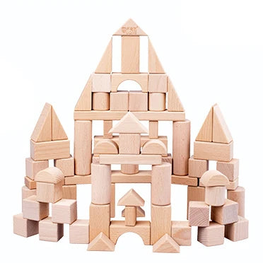 Bamboo Building Blocks for Toddlers – Natural Montessori Stacking Toy