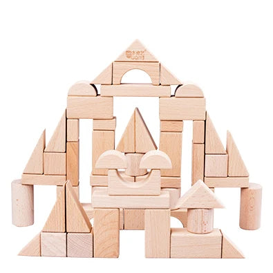 Bamboo Building Blocks for Toddlers – Natural Montessori Stacking Toy
