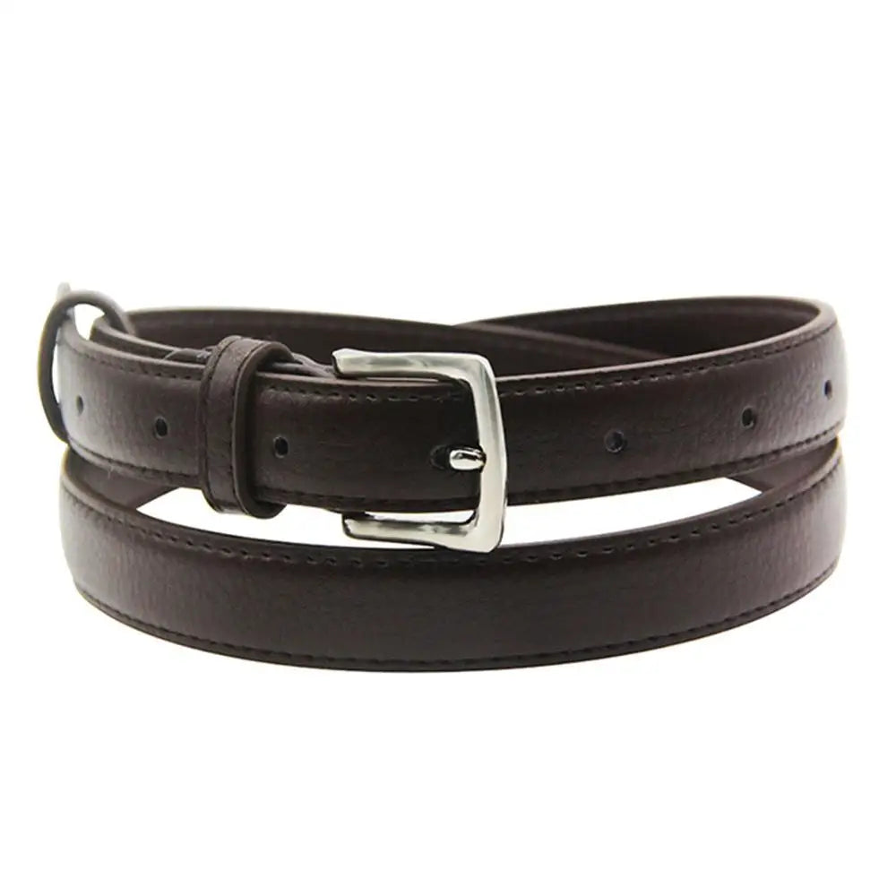 Skinny Faux Leather Belt