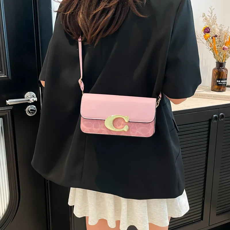 Borsa a tracolla vintage a fiori 2026, nuovo modello alla moda, borsa a conchiglia versatile