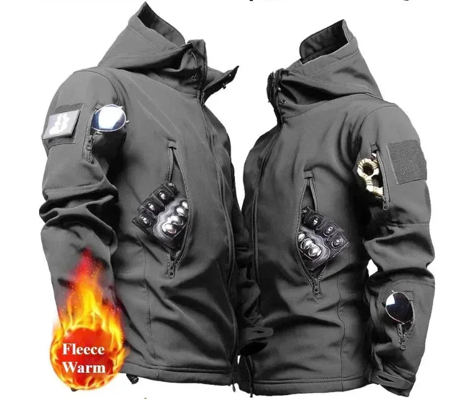 Men's Winter Soft Shell Tactical Set – Windproof, Waterproof