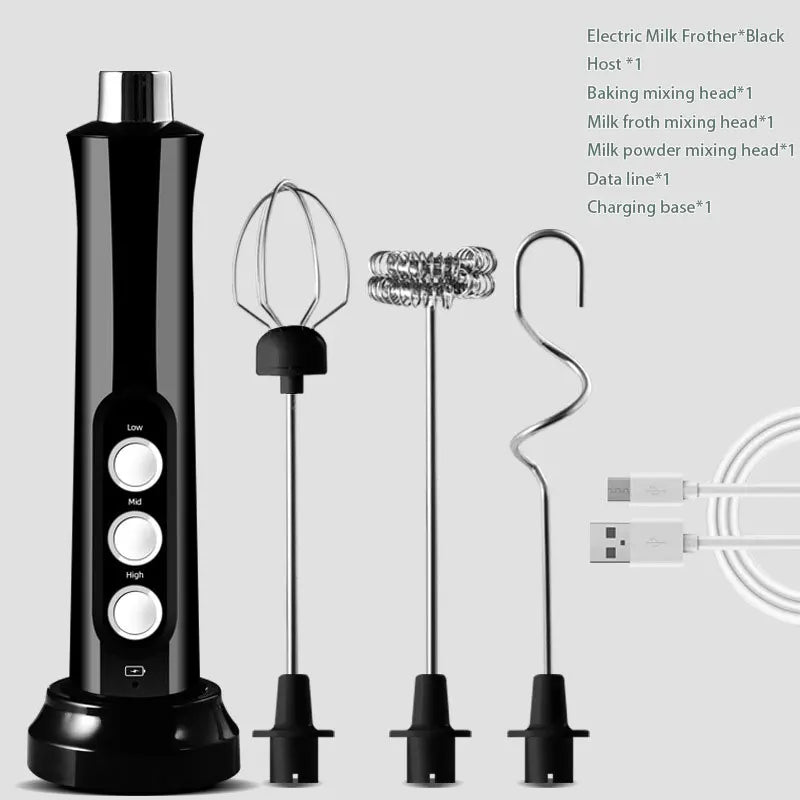 3-in-1 Rechargeable Electric Milk Frother