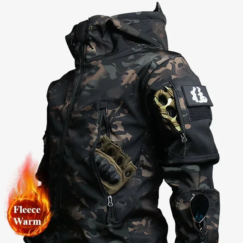 Men's Winter Soft Shell Tactical Set – Windproof, Waterproof