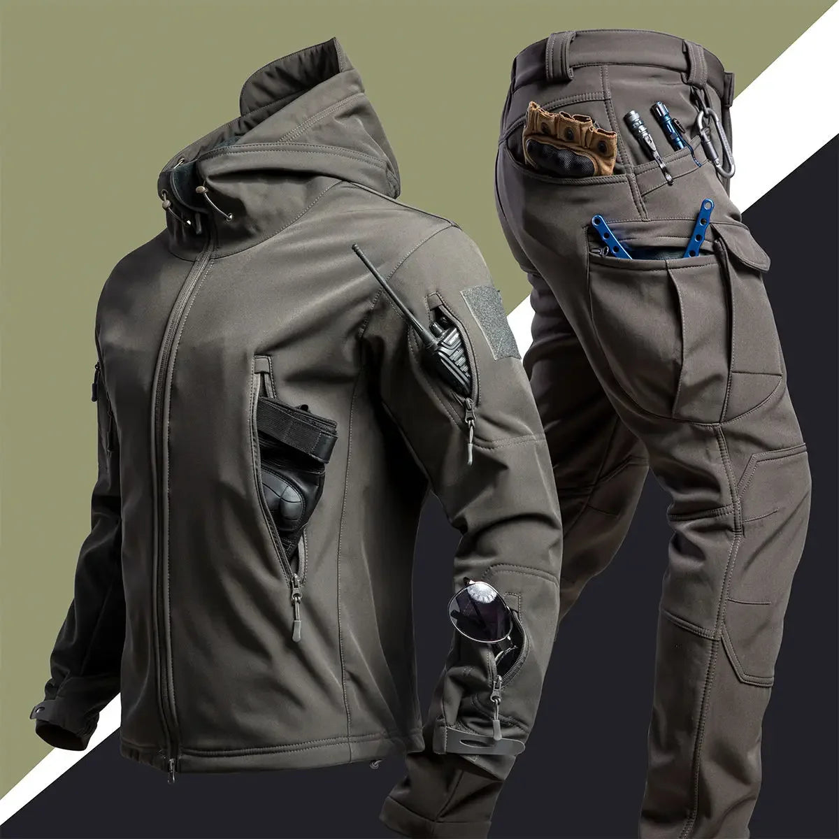 Winter Soft Shell Jacket – Windproof, Waterproof