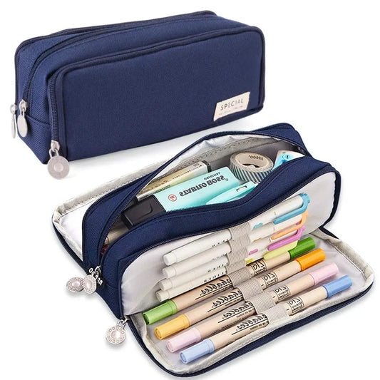 Large 3-Compartment Pencil Case