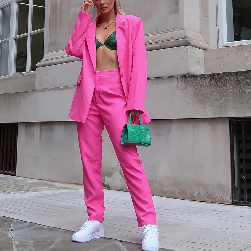 Ensemble deux pièces pour femme style tailleur occidental, tenue de travail professionnelle