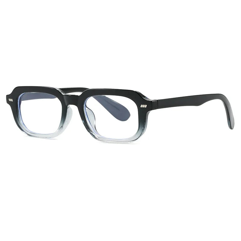 Lunettes anti-lumière bleue unisexe pour hommes et femmes, lunettes d'ordinateur rétro carrées avec rivets, monture transparente anti-lumière bleue