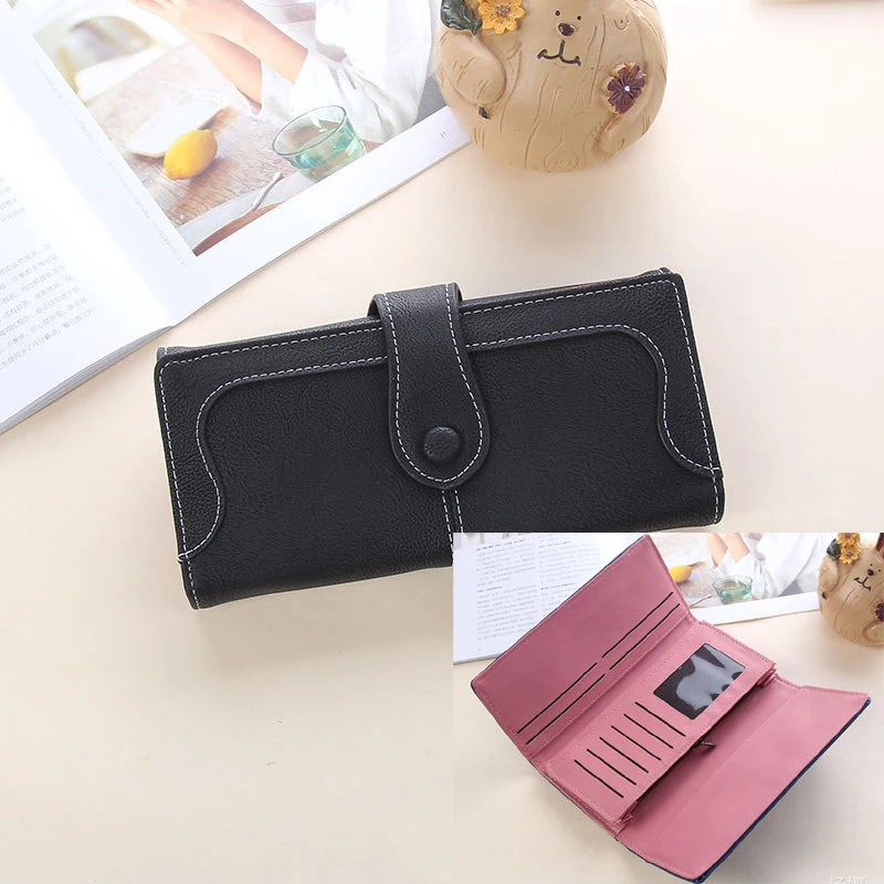 Women's Nubuck Leather RFID Clutch Wallet