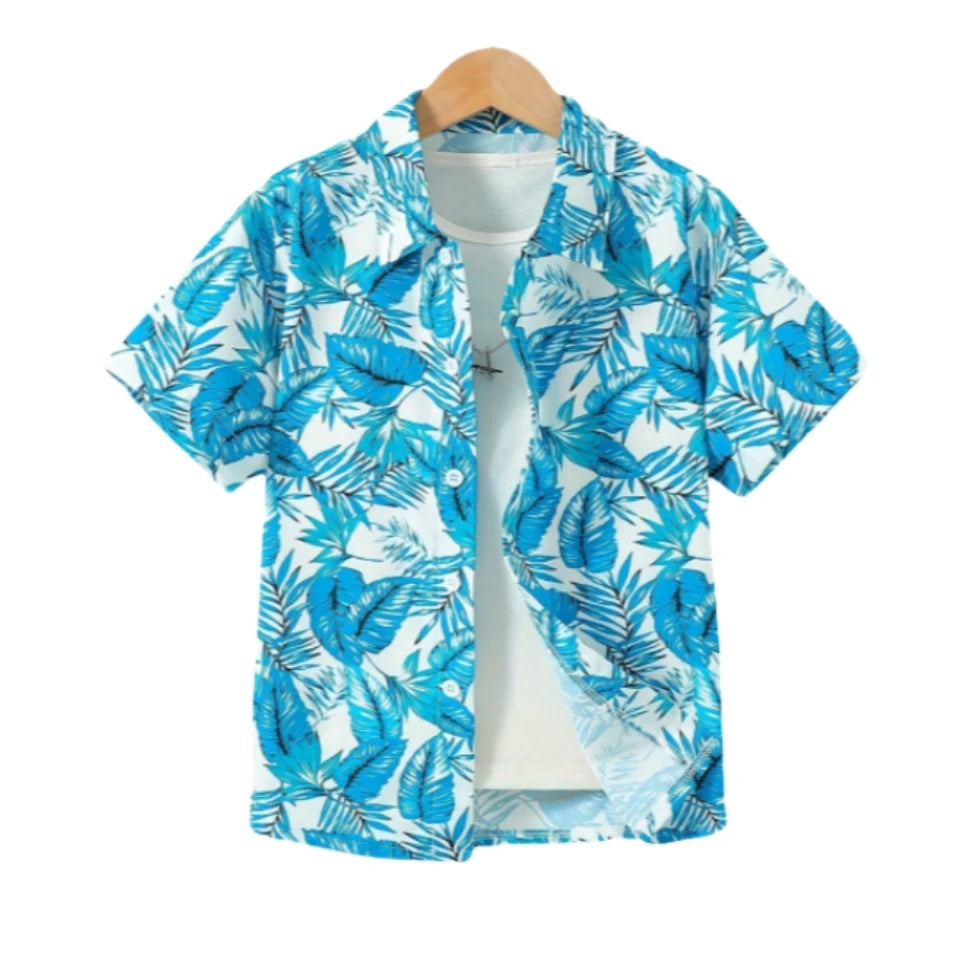 Hawaiian-Hemd für Jungen – Kurzarm, Reverskragen