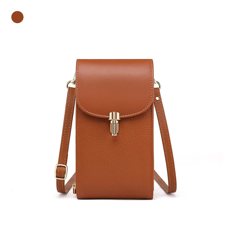 Genuine Leather Phone Crossbody Bag