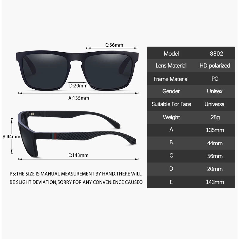 Polarized Square Sunglasses