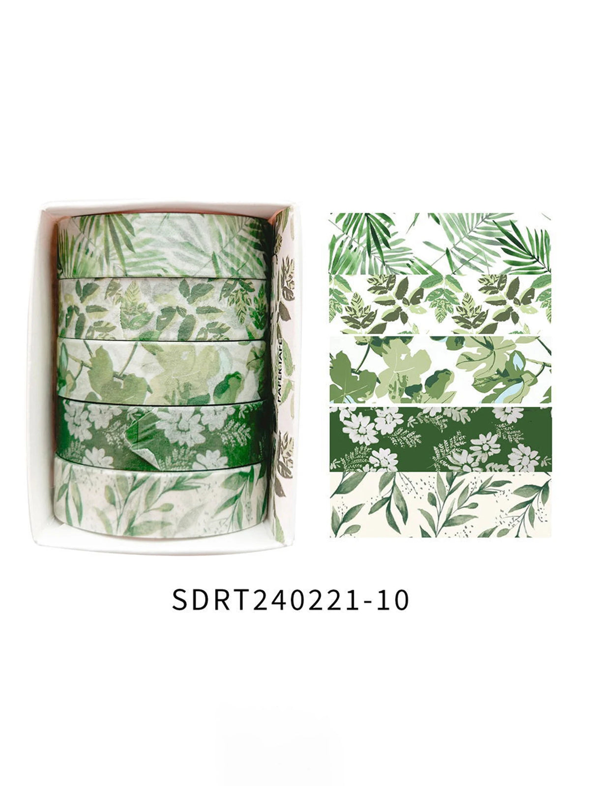 Romantic Flower Washi Tape (5 Rolls)