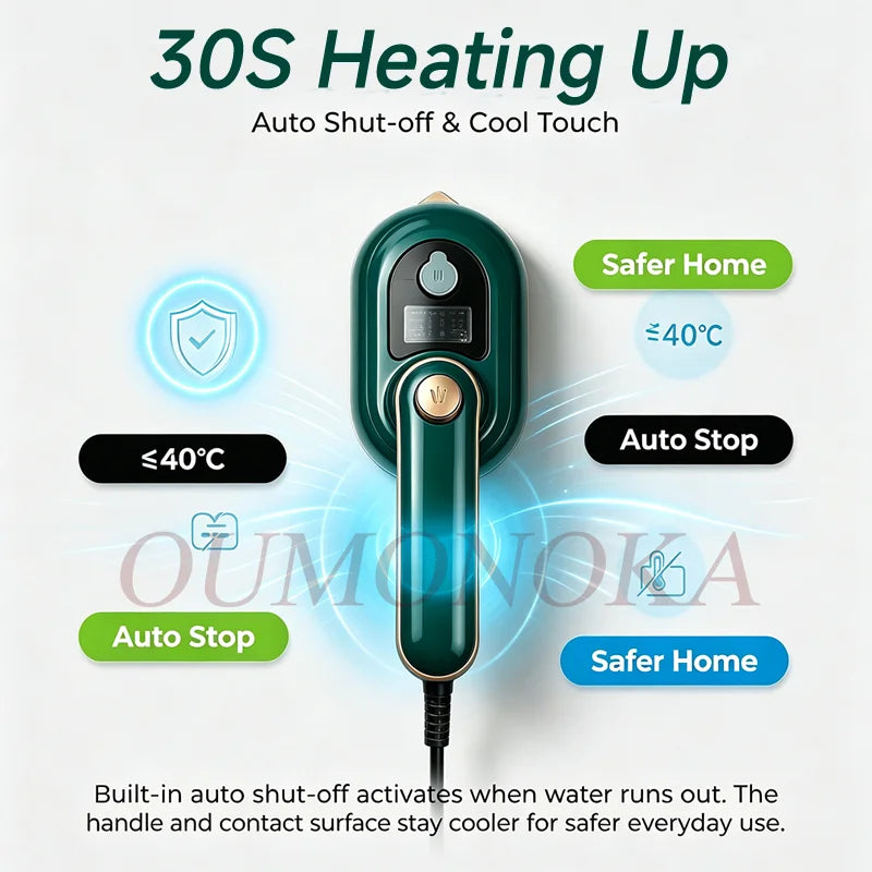 Portable Vertical Mini Garment Steamer for Travel (US Plug)