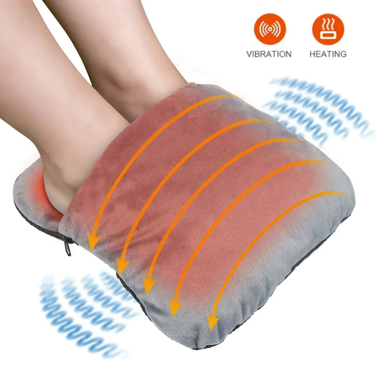 USB Heated Foot Warmer — Plush Cozy Feet Heater for Home, Office & Car