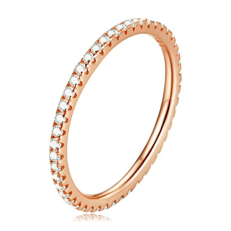BAMOER 925 Sterling Silver Simulated Diamond Ring