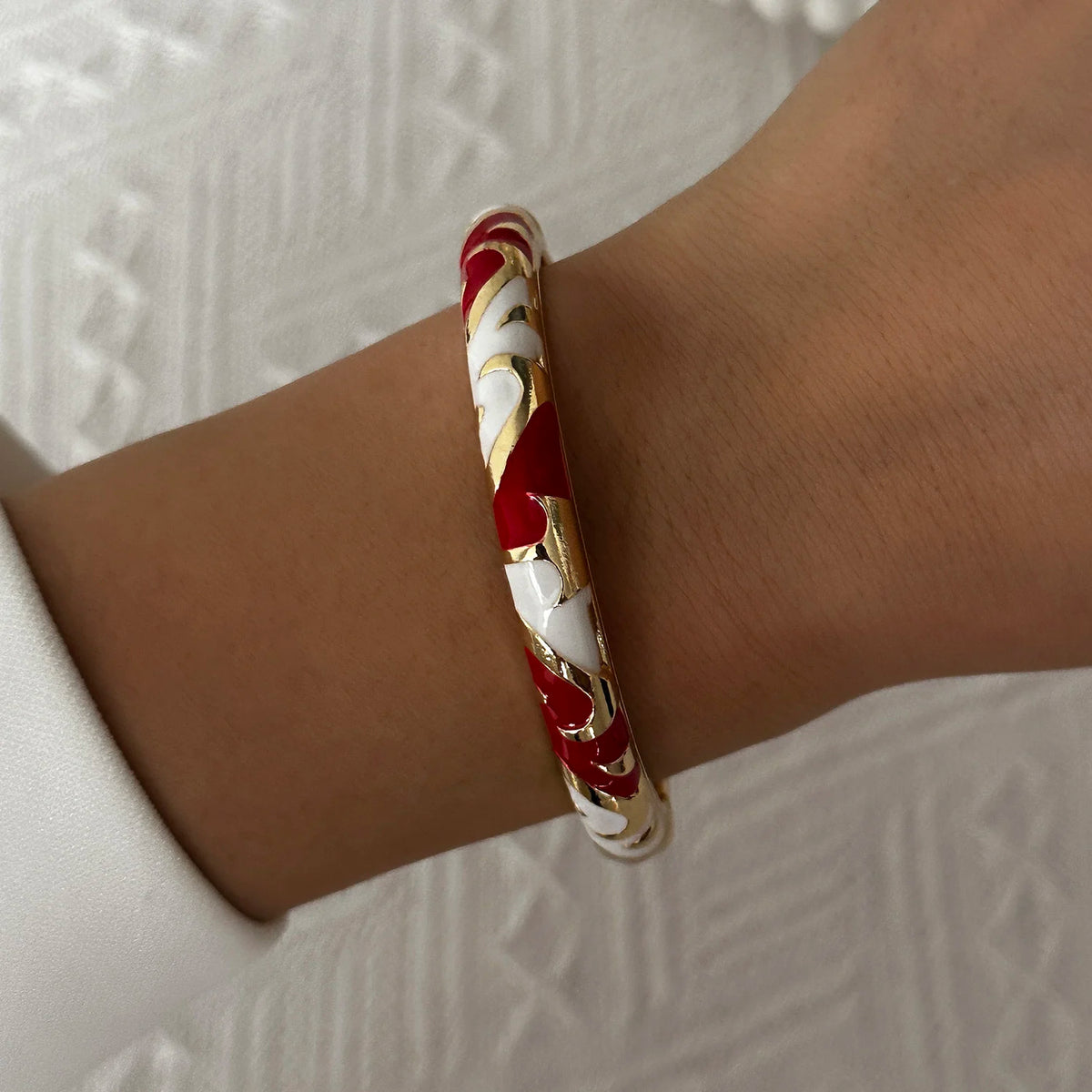 Enamel Flower Gold Bracelet