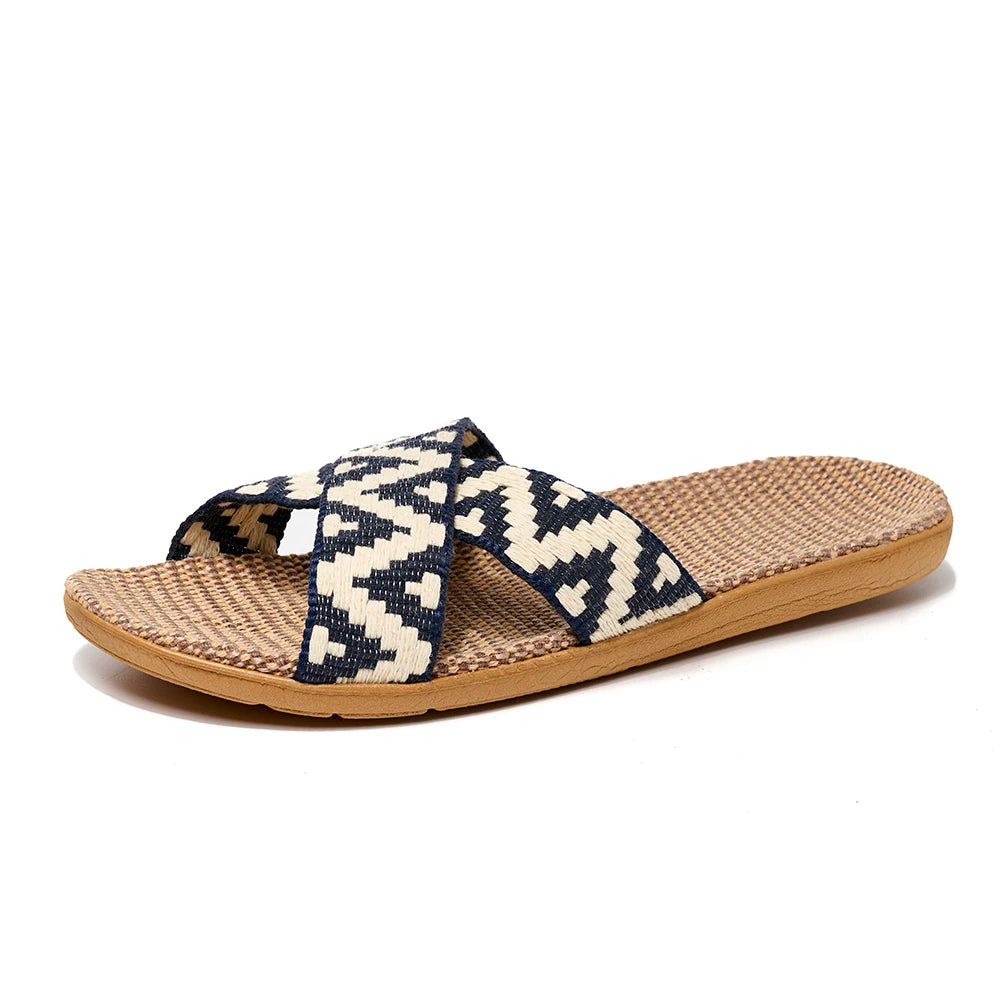 Men's Linen Indoor Slippers