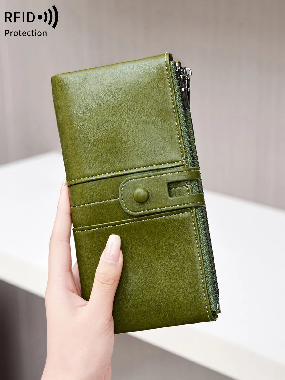 Women's RFID Long Wallet with Coin Pocket