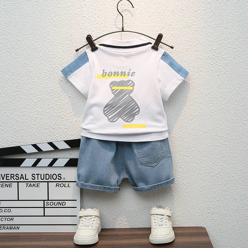 Toddler 2-Piece Summer Outfit – T-Shirt & Shorts