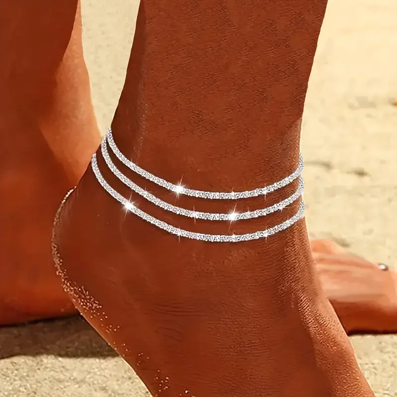 Layered Anklet Set