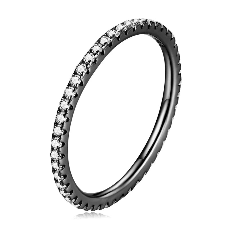 BAMOER 925 Sterling Silver Simulated Diamond Ring