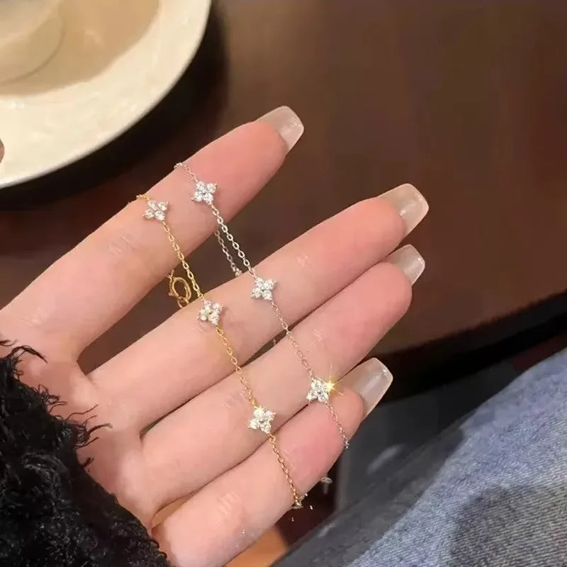 Four-Leaf Crystal Jewelry Set