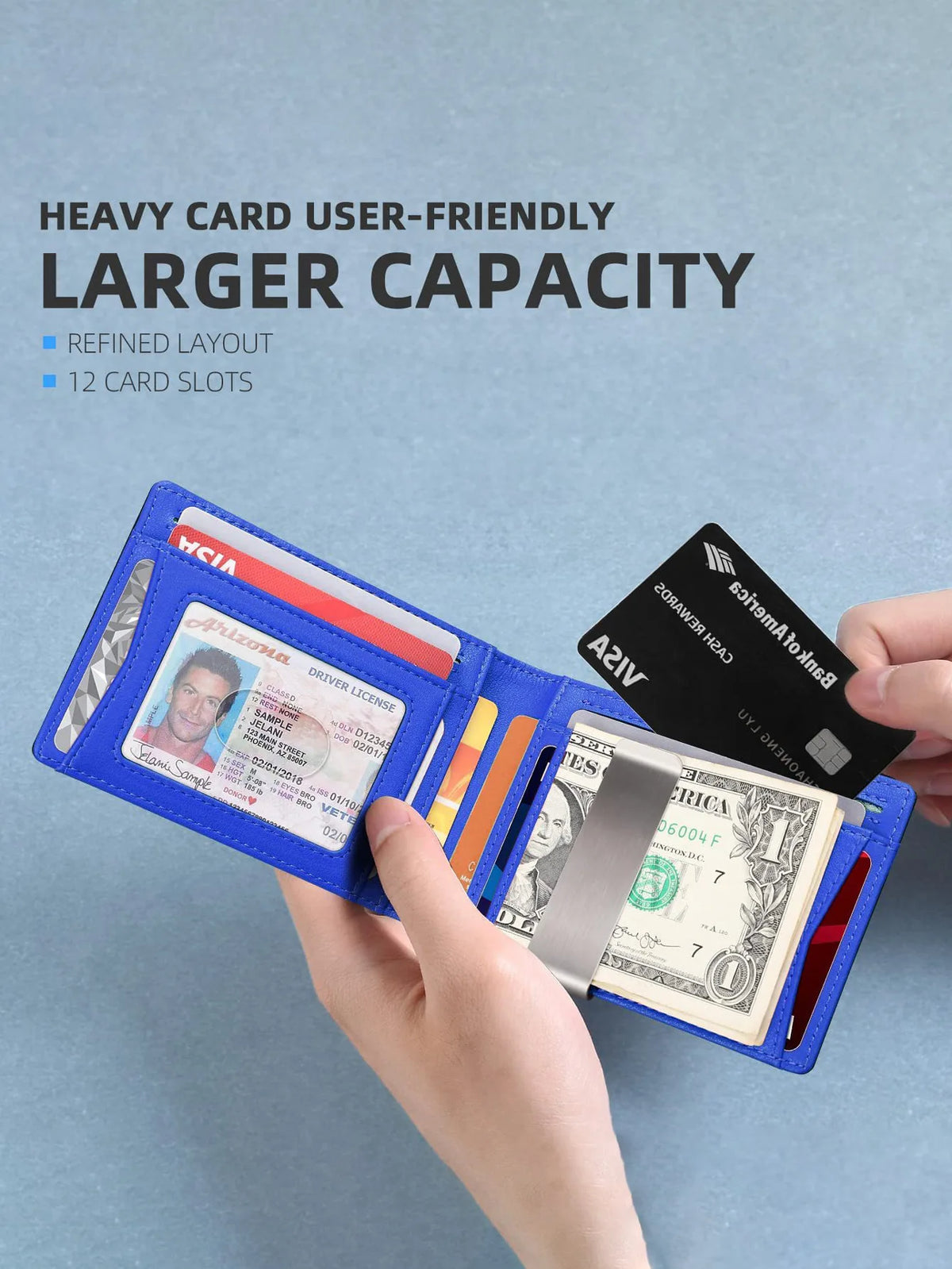 Men's Carbon Fiber RFID Bifold Wallet