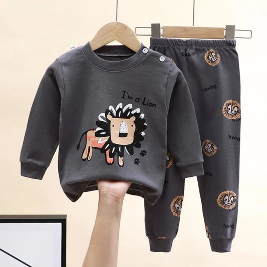 Toddler Cartoon Print Pajama Set – Long Sleeve