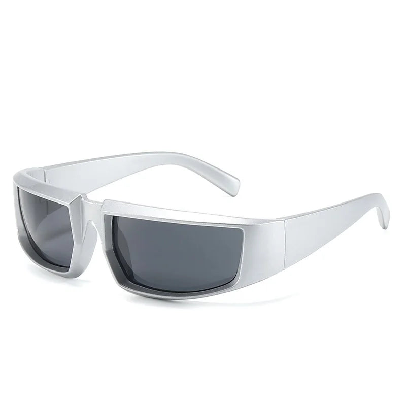 Lunettes de soleil steampunk pour cyclisme 2023, lunettes de protection punk pour femmes, lunettes de soleil de marque pour hommes, verres miroirs argentés, lunettes de cyclisme