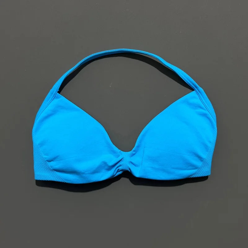 Soutien-gorge de sport dos nu à maintien élevé pour femme, haut de fitness sans couture, respirant, pour yoga, course et entraînement