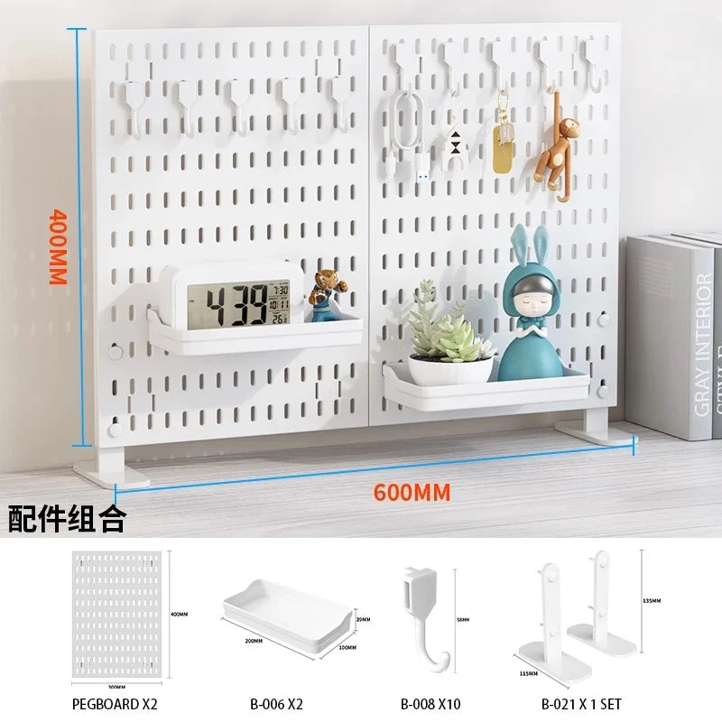 Plastic Pegboard Desk Organizer