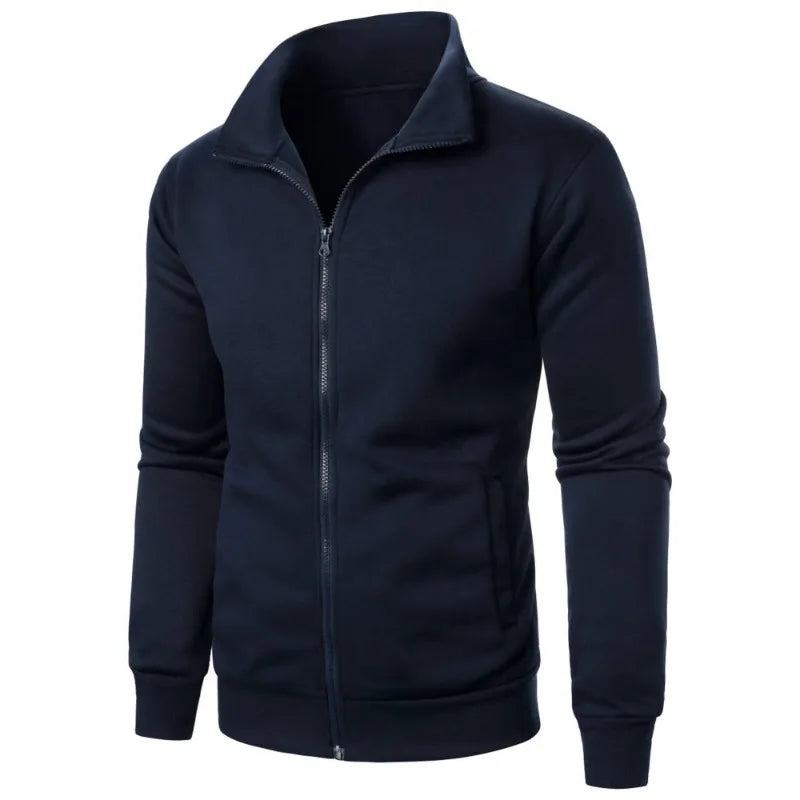 Men's Long Sleeve Zipper Jacket – Casual, Warm