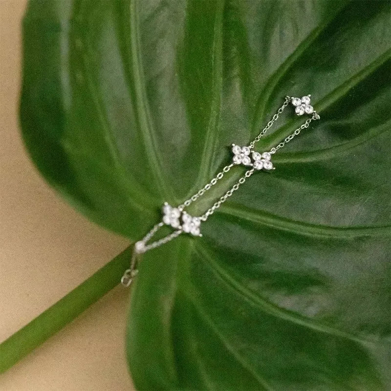 Four-Leaf Crystal Jewelry Set